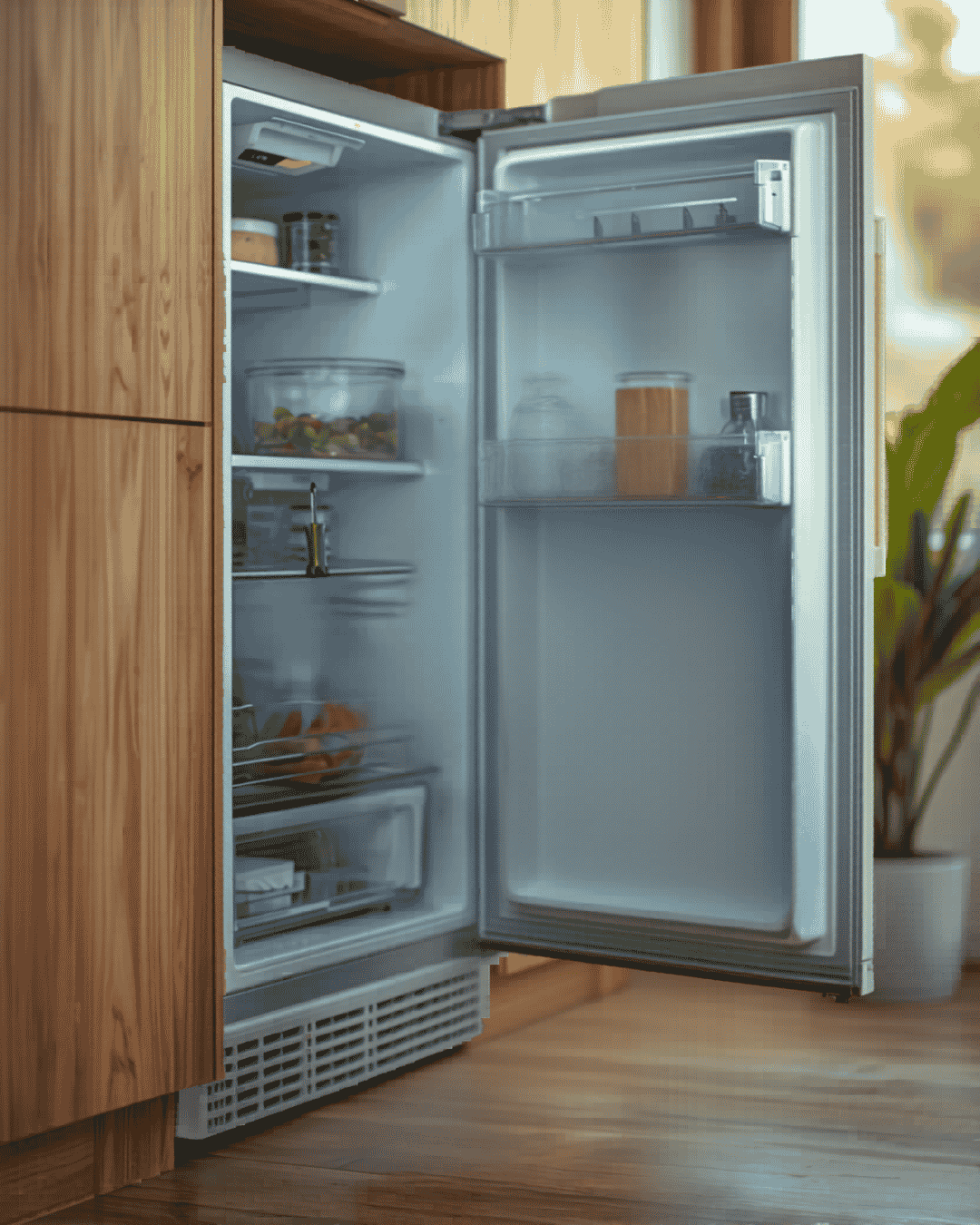 Técnico reparando refrigeradora
